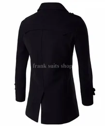 Męskie mieszanki wełniane na zamówienie Made 2023 Woolen Jacket Męska męska płaszcz zimowy podwójny brytyjska kabina płaszcza Laine Homme