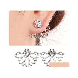 Stud Europe Gioielli di moda con strass Scava fuori gli orecchini a fiore Lady Drop Delivery Dh2Tk