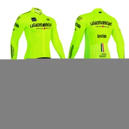 Cykeltröja sätter Tour de Italy Ditalia Set Premium Antiuv Långärmning Downhill Suit Autumn QuickDry Pro Racing Uniform 230130