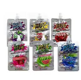 ILEVA 600mg juice packaging bags with bottle cap blueberry watermelon cherry grape 180ml infused beverage liquid spout top fgj