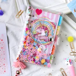 Notepads Pink الترتر البتلة Petal شفاف Unicorn مجموعة مخطط كتاب الرسم المسافرين مسافرين مجلة الاستنسل مقسم مدرسة 230130