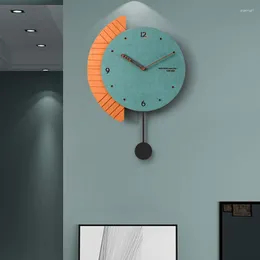 Wall Clocks Classic Luxury Pendulum Clock Living Room Large Silent Wooden Modern Design Reloj Pared Grande Decor