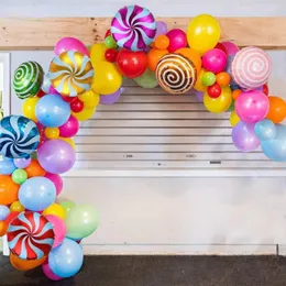 Decorazione per feste dolci caramelle mutilcolor palloncini ghirlanda arco set per bambini e ragazze di compleanno per bambini