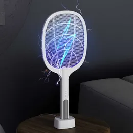 Pest Control Usb Rechargeable Electric Swatter Fly Zapper Shock Insect Foldable 2 In 1 Electronic Mosquito Killing Lamp Trap 0129
