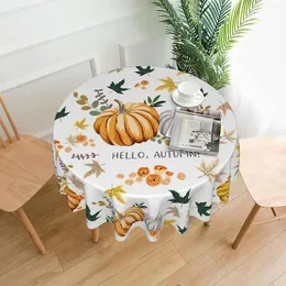 طاولة القماش سقوط اليقطين جولة المائدة المائدة الخريف لون الشكر مع مطعم المطبخ المنزلي للتجاعيد الغبار