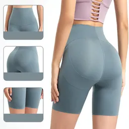 Running Shorts High Waist Women Leggings Gym Naked Feeling Yoga Elastic Fitness Tights Outdoor Sports Cycling