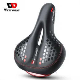 Saddles West Bicking MTB Bicycle Seat com 3 Modo Aviso de Taileira Taileira Choffeição de Bicicleta Seda de Memória Confortável Ciclismo de Ciclismo 0130