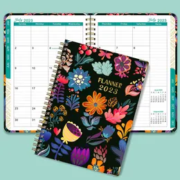 Notepads A5 Agenda 2023 Planner Spiral Notebook Schedule Journal Stationery Kawaii Sketchbook School Accessories Budget Diary 230130