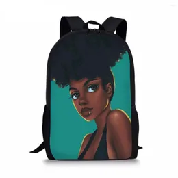 Backpack African Black Hairstyle High Students For Teenager Travel Package Shopping Shoulder Bag Women Mochila