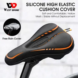 Saddles Saddle Sile Sile acolchoado Anti-deslizamento Tampa de assento para bicicleta de bicicleta ao ar livre de bicicleta de montanha 0130