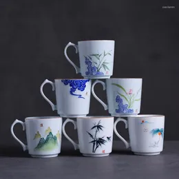 Filiżanki spodki luwu duże pojemność ceramiczna herbata ręcznie malowana porcelanowa herbata chińska kubek napój 150 ml