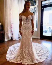 2023 Vestidos de noiva da sereia africana Jóia de jóia de jóia de jóia de arco de renda de renda de renda longa vestidos de noiva formal vestidos de noiva formal