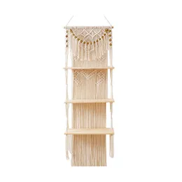 Other Home Decor Rame Wall Hanging 3Tier Floating Shees For Bedroom Bathroom Nursery Boho Plant Pot Drop Delivery Garden Otben