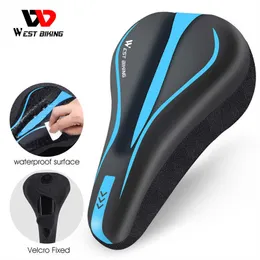 Sadder West Cykling Sadel Sile Foam Sponge Cykelkudde Mjuk förtjockad MTB -cykelstolskydd 0130