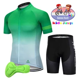 Sets 2022 Kids Jersey Set Boys Girls Short Sleeve Cycling Clothing Children Road Mountain Bike Shirt Suit Maillot Ciclismo Z230130