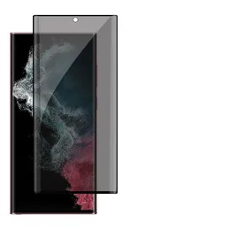 Privatsphäre aus gehärtetem Glas für Samsung Galaxy S20 Ultra S22 Plus Note 20 Ultra Anti-Spionage-Displayschutz mit Rückwand-Oppbag