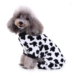 개 의류 귀여운 폴라 플리스 작은 개 애완 동물 옷을위한 잠옷 점프 슈트 의상 코트 강아지