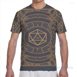 Męskie koszulki Polyhedral Fantasy D20 Dice Steampunk Men T-shirt Kobiety na całym druku moda dziewczyna koszulka chłopiec topy koszulki krótkie rękawy