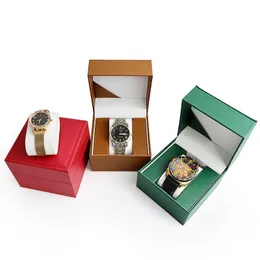 Bekijk dozen PU Lederen horloge opslaghouder polshorloges display case Organisator draagbare sieraden geschenkdozen pakket