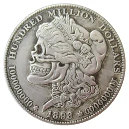 Hobo Coins USA Morgan Dollar Skull Zombie Skeleton Hand Copined Copins Coins Metal Crafts Special Gifts＃0102