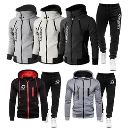 Herrspåriga upptäckt Discovery Men Zipper Hoodies Male SweatshirtSweatpants Suit 2st Warm Tracksuit Sets Men's Hoodies Outwear Hooded Jacket 230130