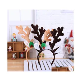 Christmas Decorations Years Antler Headband Adt Children Novelty Hairwear Party Cartoon Cloth Art Wq44 Drop Delivery Home Garden Fes Dh1Hp