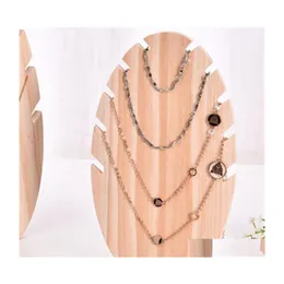 Smyckesp￥sar V￤skor Puches L￶stagbart tr￤halsband Pendant Display Hanging Board Chain Armband Arrang￶r Shelf Storage Holder DHF1D