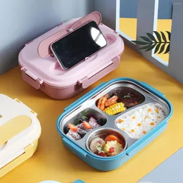 Utensílios de jantar seções de parte da lancheira Bento para viagens de viagens escolares do escritório de piquenique para crianças adultos