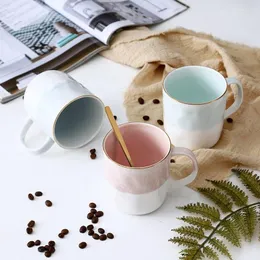 Mugs 350ml Breakfast Milk Mug Water Drinkware Creative Ceramic Cup Porcelain Coffee Cups For Home Office Tea Beer Juice