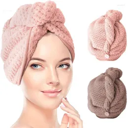 Czapka czapka/czaszki czaszki 1PCS Włosy Szybkie suszenie Suszarkę Ręcznik Wąpka Kapelusz Magic Microfibre Kobiety Super Choranbent Shower Cap Szybki turban