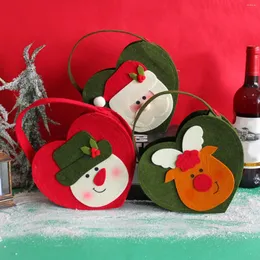 Decoraciones navideñas Bolsas de regalo Cuet Muñeco de nieve Papá Noel Bolsa de dulces de fieltro para fiesta de Navidad Decoración del hogar Año Regalo para niños Bolso