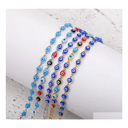 Braccialetti di fascino braccialetti di cristallo braccialetti smalto oro malvagio blu occhio blu per donne fortunato occhi turchi regali di gioielli dropeelenge otayz otayz