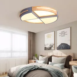 Plafoniere grigio chiaro/bianco nordico elegante in legno per soggiorno, camera da letto, studio, apparecchio di illuminazione a montaggio superficiale, altezza 6 cm, soffitto