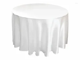 Table Cloth High Quality 10 Pieces Tvale Diameter 2.8M Satin Cover White Black Round For Banquet Wedding Party Decor W108"