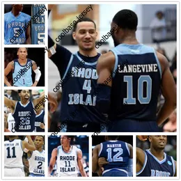 Koszykówka uniwersytecka nosi niestandardowe Rhode Island Basketball Jersey 12 Cuttino Mobley 32 Jared Terrell 5 Lamar Odom 4 Tyrese Martin 3