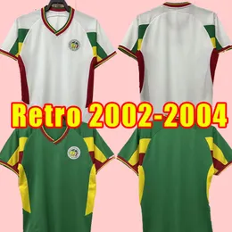 トップ2002セネガルレトロジャージdiouf bouba diopフットボールシャツH.カマラK