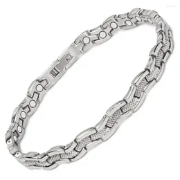 Anklets Wollet Jewelry Magnetic Ankelt för kvinnor med 30st läkande magneter Hälsa Ingen plätering 24 cm/6mm