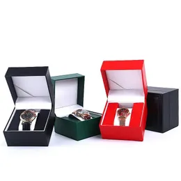 Titta p￥ Box Pu Leather Watches Lagringsh￥llare Armbandsur Displayboxar Organiser Portable Jewelry Gift Case Packaging