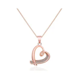 Collane con ciondolo Moda Hollow Dainty Love Heart Gold Sier Color Clavicola Collana girocollo per gioielli da donna Drop Delivery Pend Dhqrt