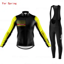 s Raudax 2022 Team Rx spring autumn Men Long Sleeve Jersey Suit Riding Bike MTB Cycling Clothing Bib Pants Set Z230130
