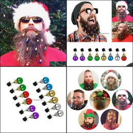 Рождественские украшения борода висящие украшения Санта -Клаус Декор колокол Клип