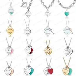 Designer LOVE Heart Necklaces womens 925 silver Pendant Necklace Luxury jewelry on the neck gift for girlfriend accessories wholesale with box