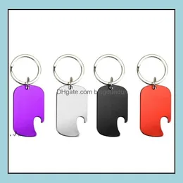 Openers Dog Tag Opener Lega di alluminio Militare Pet Dogs Id Card Tag con Openerportatile Piccola bottiglia di birra Paa9429 Drop Delivery Hom Ot0Ke