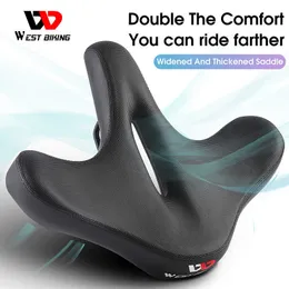 Седл Уэст Велосипедный велосипед MTB Road Bike Saddle дышащий ударный удар Super Specle Bicycle Ergonomic Widen Cushion Pad Сиденье 0131