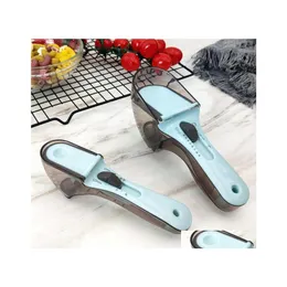 Measuring Tools Adjustable Scoop Plastic Scale Gauge Baking Supplies Portable Metering Spoon Kitchen Accessories Sn4579 Drop Deliver Dhxc8