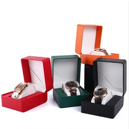 Boîte de montre montres en cuir PU vitrine montre-bracelet organisateur de stockage étuis à bijoux emballage cadeau pour anniversaire noël