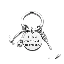 Key Rings If Dad Cant Fix It No One Can Hand Tools Keychain Daddy Gift For Fathers Day Creative Father Chain Jewelry Drop Delivery Oty6H