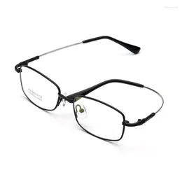 Sunglasses Frames Width-139 Memory Elastic Temple Eyeglasses Men Full Rim Titanium Alloy Optical Reading Glasses Frame Eyewear