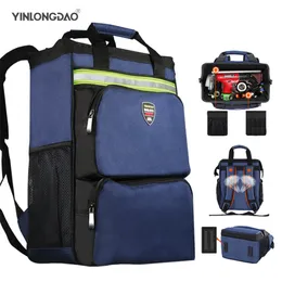 Tool Bag Electrician Special Shoulder Tool Bag Multifunctional Maintenance Installation Portable Canvas Thick Wear-Resistant Backpack 230130