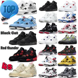 topJumpman 4 4s Basketball Shoes University Blue black cat White Oreo Cement Pure Sail red thunder Cool Grey Purple Shimmer Men Women outdoor sports Sneakers